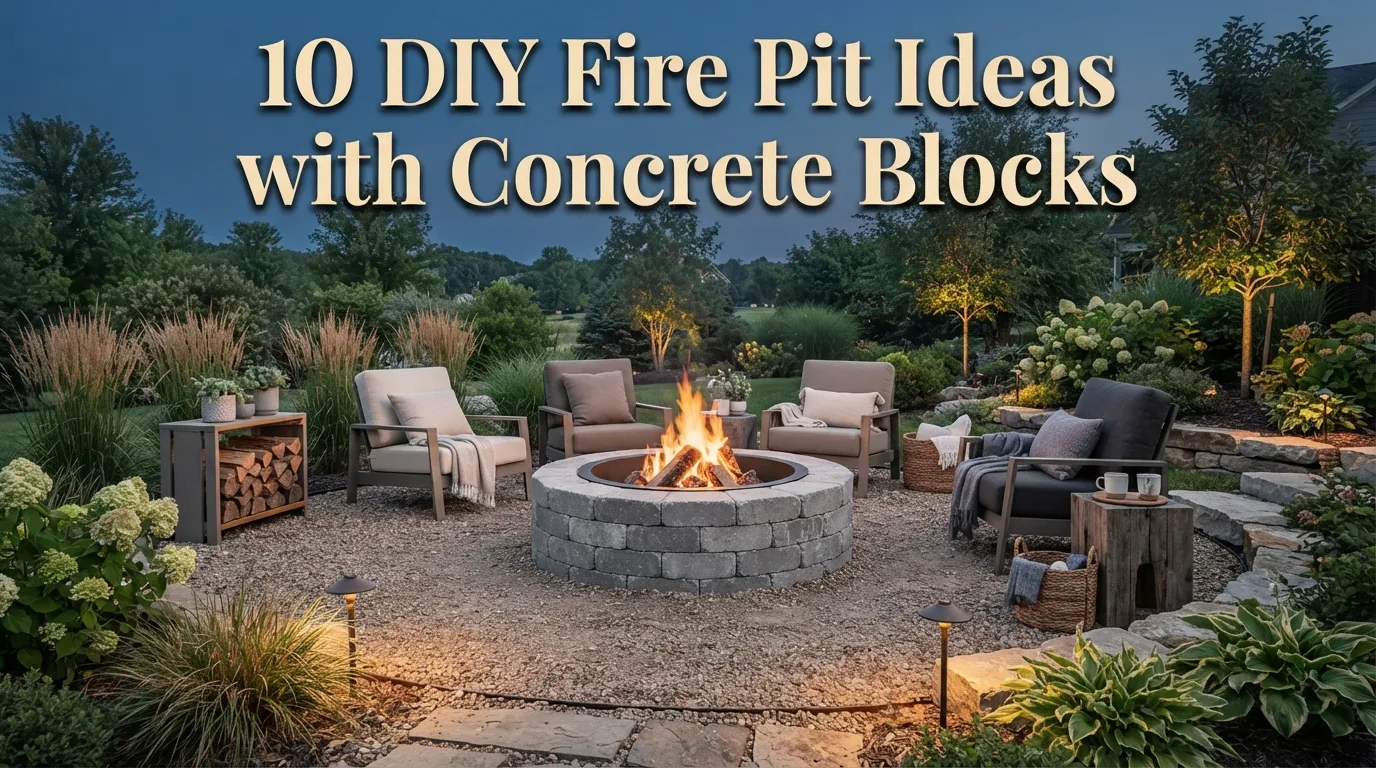 10 DIY Fire Pit Ideas with Concrete Blocks