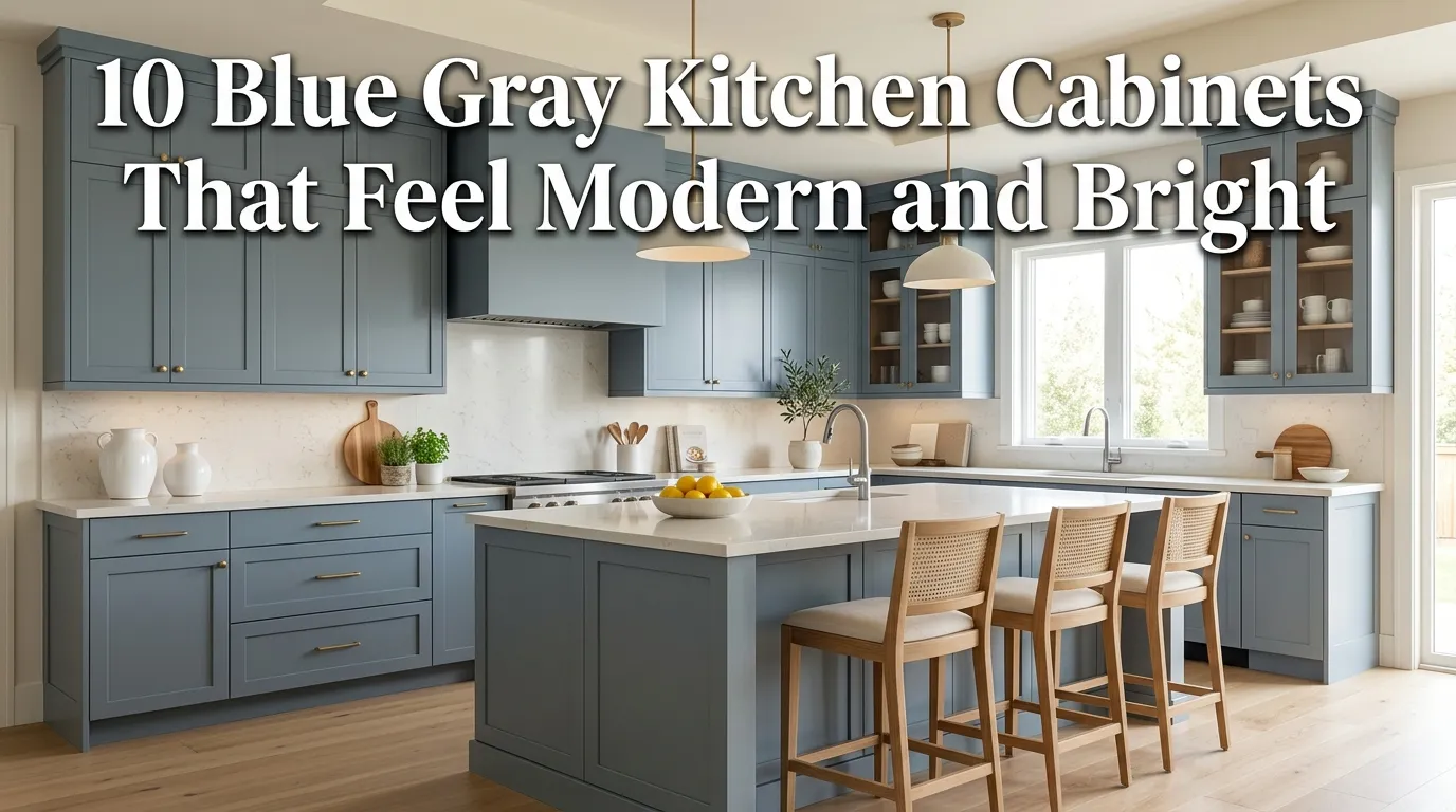 10 Blue Gray Kitchen Cabinets That Feel Modern and Bright