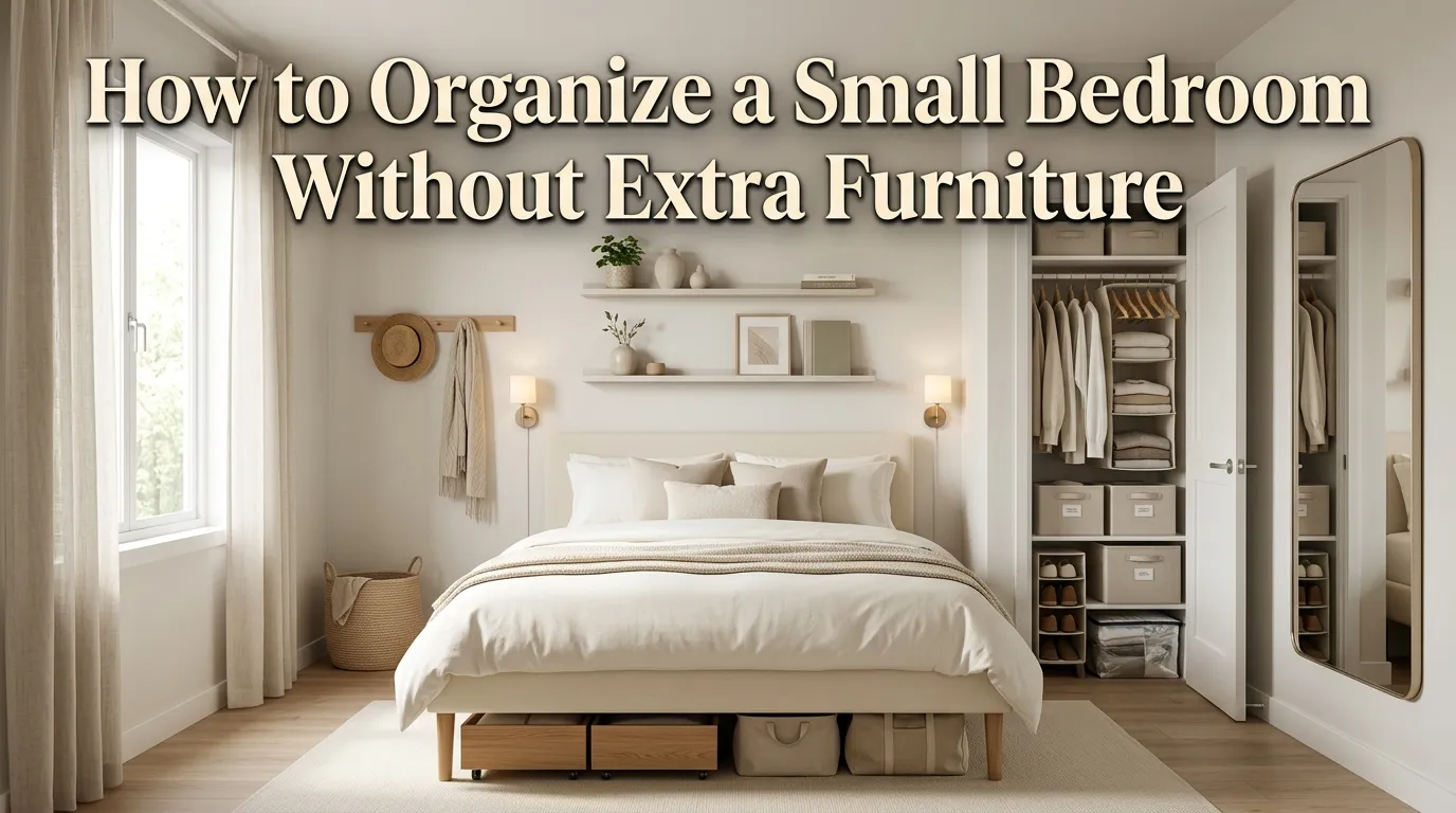 How to Organize a Small Bedroom Without Extra Furniture