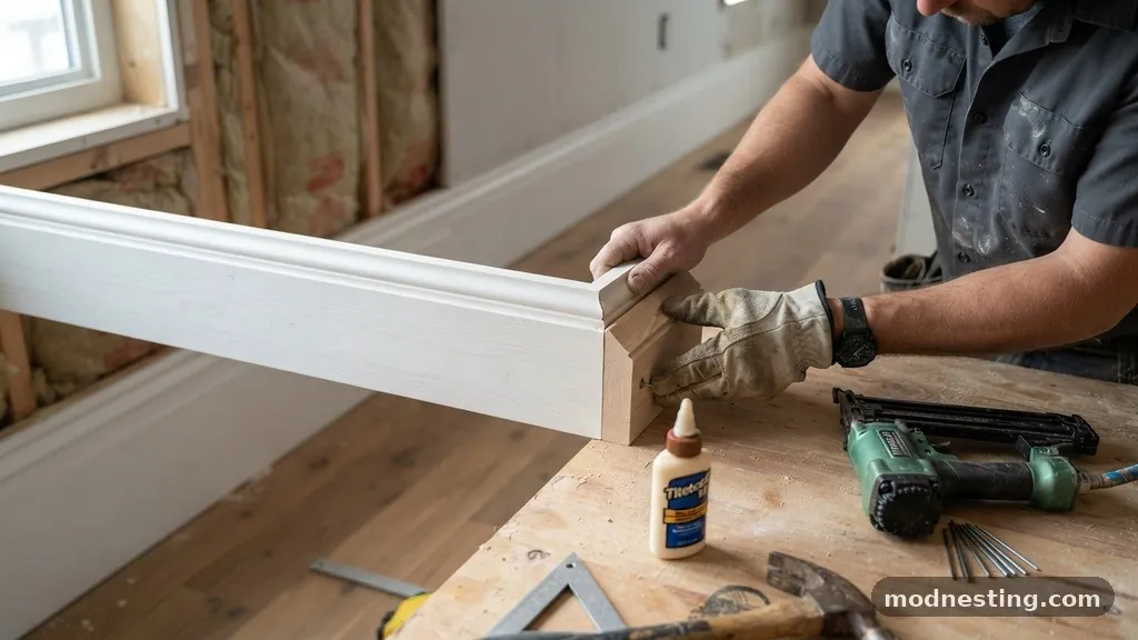 Assembling the Return Block - How to Angle or Return the Ends of an Apron Trim Board Neatly