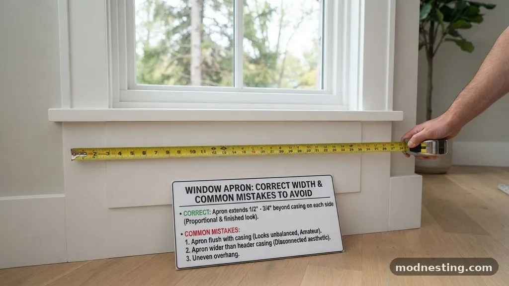 Common Mistakes to Avoid - Should the Window Apron Be the Exact Same Width as the Side Casing?