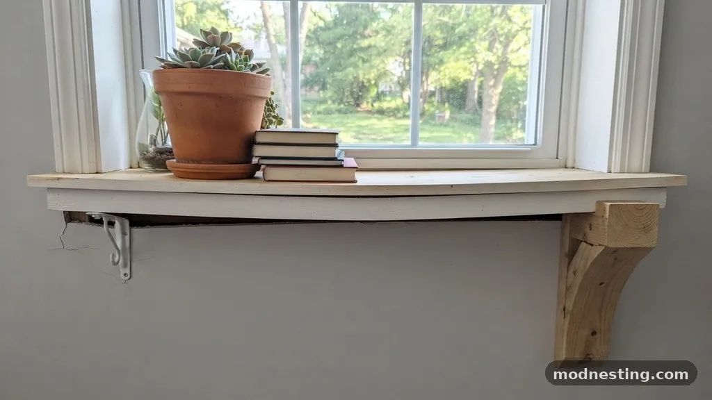 Common Mistakes to Avoid - Window Sill Drooping: How to Support a Deep 6-Inch Stool with Small Brackets