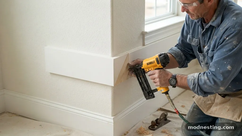 Common Problems in Trim Carpentry - How to Angle or Return the Ends of an Apron Trim Board Neatly