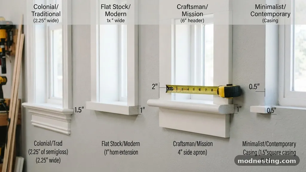 Comparing Different Trim Styles - The Window Stool 