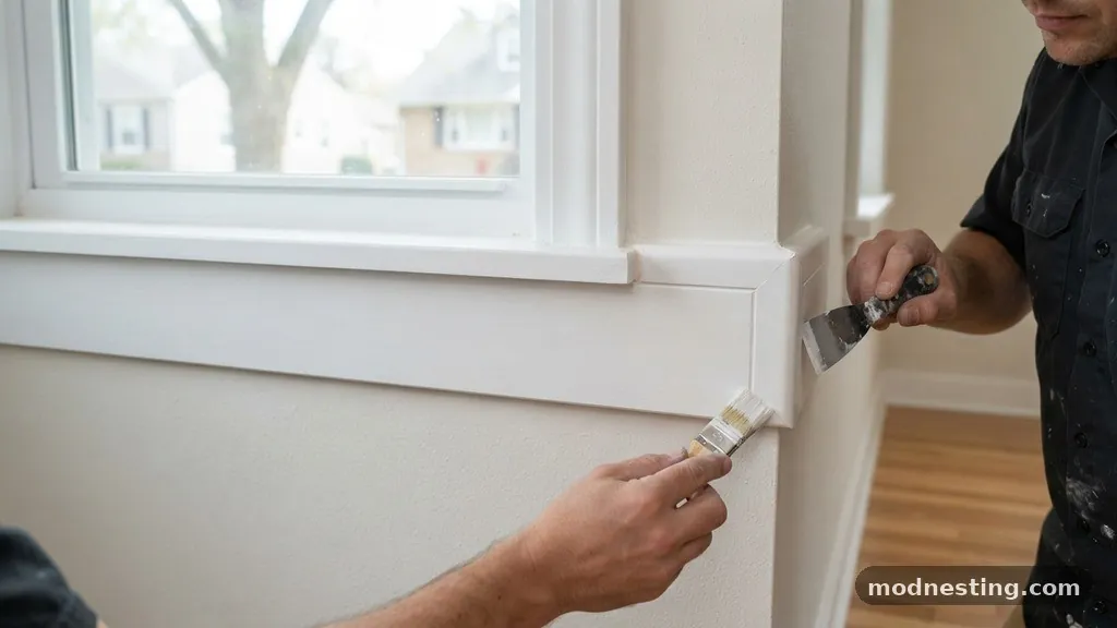 Filling Gaps and Achieving a Seamless Look - How to Angle or Return the Ends of an Apron Trim Board Neatly
