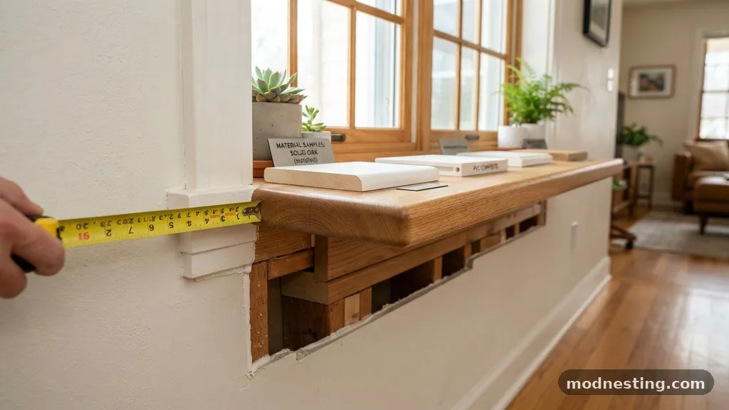 Selecting the Right Material for Your Window Stool - How Far Should an Interior Window Sill (Stool) Stick Out from the Wall?