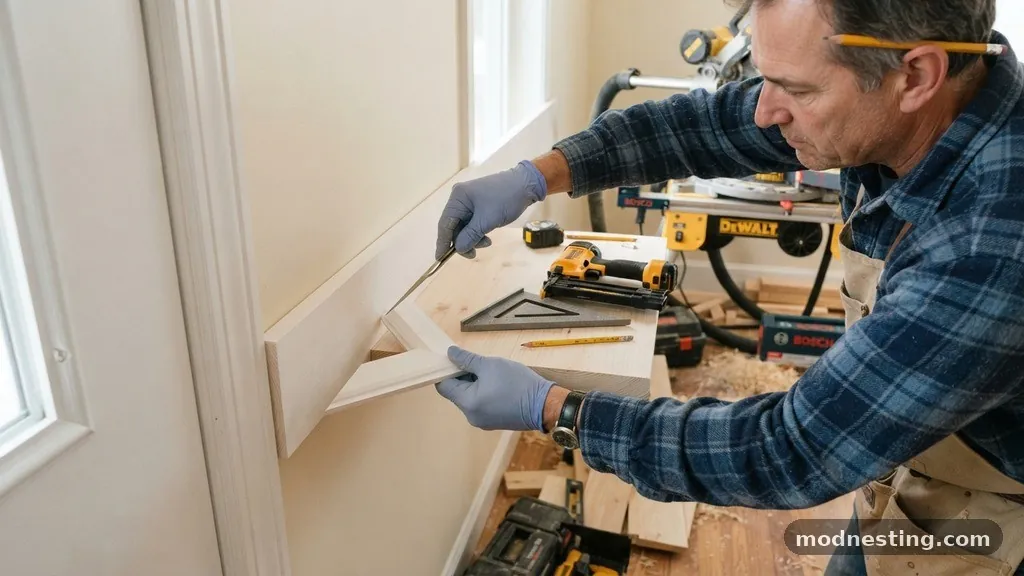 Selecting the Right Tools for Precision - How to Angle or Return the Ends of an Apron Trim Board Neatly