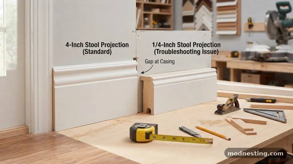 Troubleshooting Common Installation Issues - 3/4-Inch vs 1-Inch Stool Projection: Matching Profile to Baseboard Trim