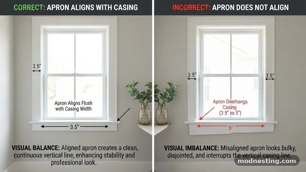 Why Alignment Matters for Visual Balance - Should the Window Apron Be the Exact Same Width as the Side Casing?